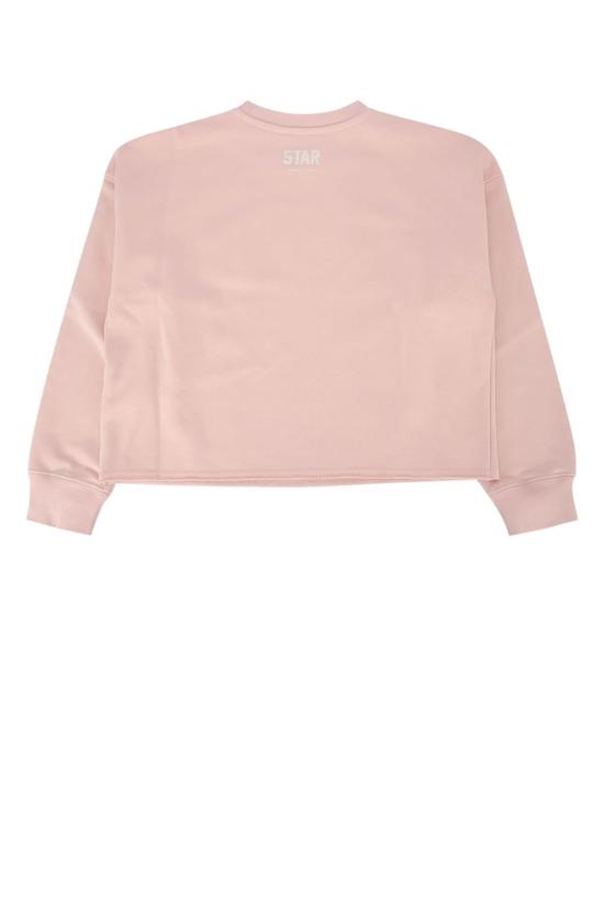  [키즈] 골든구스 풀오버 골든 구스 스타 키즈 걸스 크루넥 크롭 스웨트셔츠 세피아로즈 - GOLDEN GOOSE