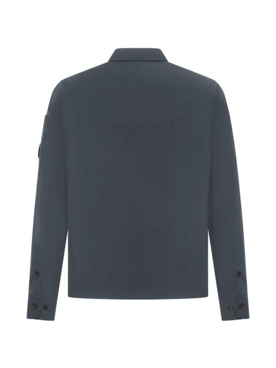  씨피 컴퍼니 봄버 자켓 C.P. 컴퍼니 유기농 면 오버셔츠 재킷 (회색) - C.P. COMPANY