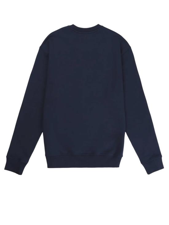  아미 긴팔 티셔츠 알렉상드르 마티우시 아이코닉 자수 블루 누이트 코튼 스웨트셔츠 - AMI