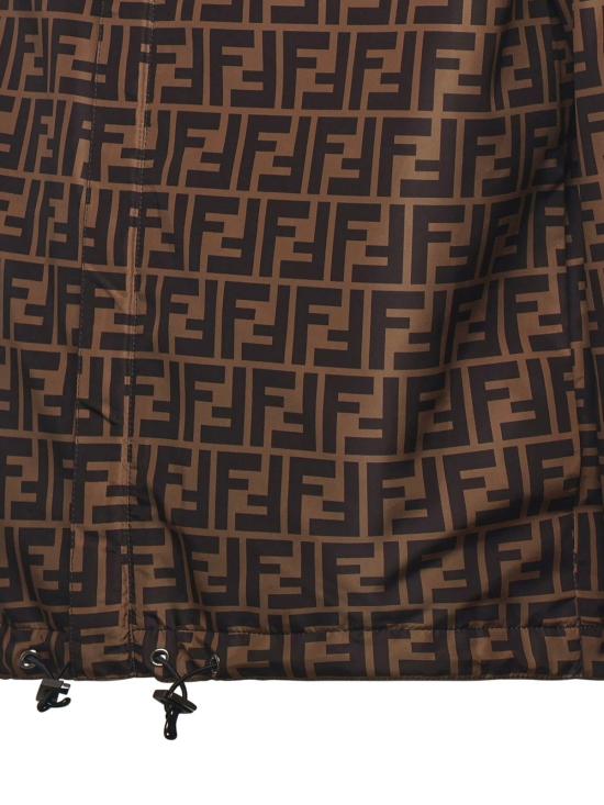  펜디 자켓 리버서블 나일론 윈드브레이커 재킷 타바코/모로 - FENDI