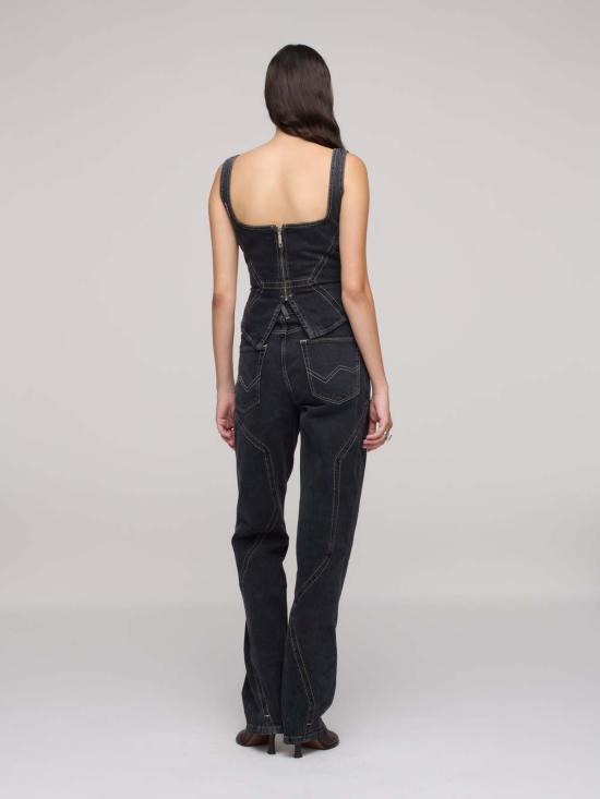  DALA 민소매 티셔츠 달라 브로큰 코르셋 탑 허리케인 - DALA