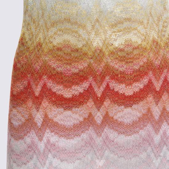  미소니 롱 원피스 미쏘니 멀티컬러 비스코스 드레스 레드 - MISSONI