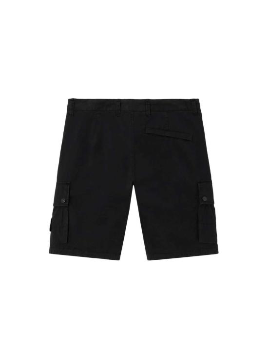  스톤 아일랜드 숏팬츠 오가닉 코튼 쇼츠 블랙 - STONE ISLAND