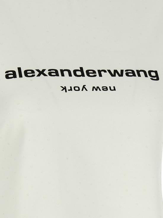  알렉산더 왕 반팔 티셔츠 로고 베이비 티셔츠 화이트 - ALEXANDER WANG