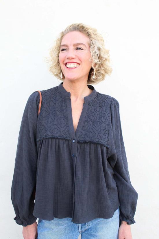  Colibri 블라우스 콜리브리 원더러스트 탑 네이비