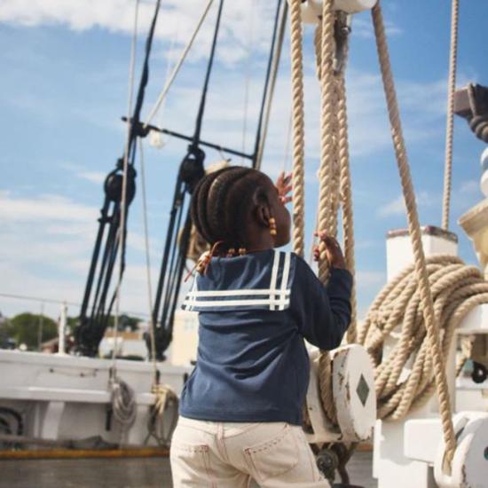  [키즈] Misha & Puff 티셔츠 키즈 미샤 & 퍼프 세일러  블루 리본