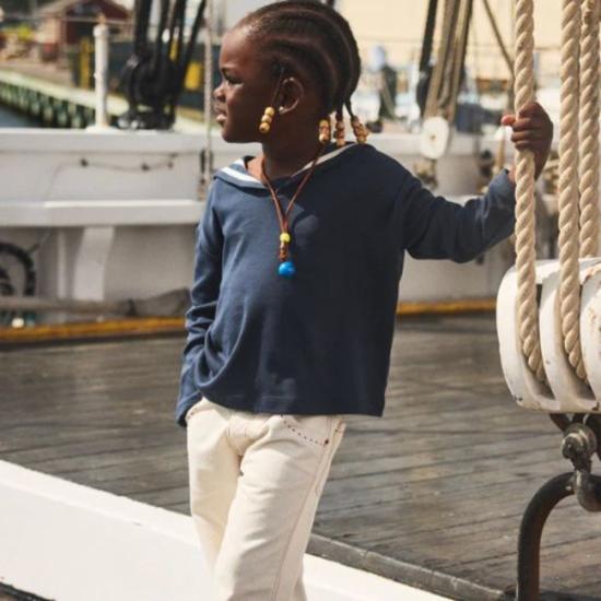  [키즈] Misha & Puff 티셔츠 키즈 미샤 & 퍼프 세일러  블루 리본 - OTHER BRANDS