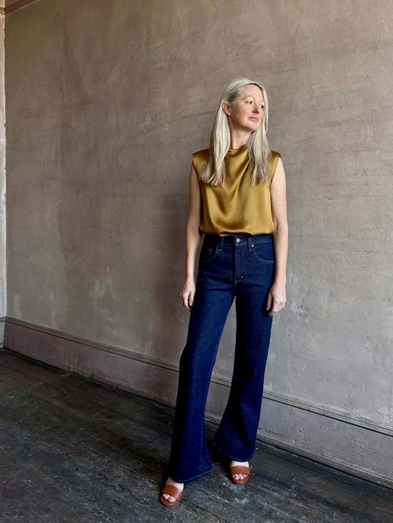  Woodlands 스트레이트 팬츠 우드랜즈 아골드 킥 부츠 앵클 리이슈 진