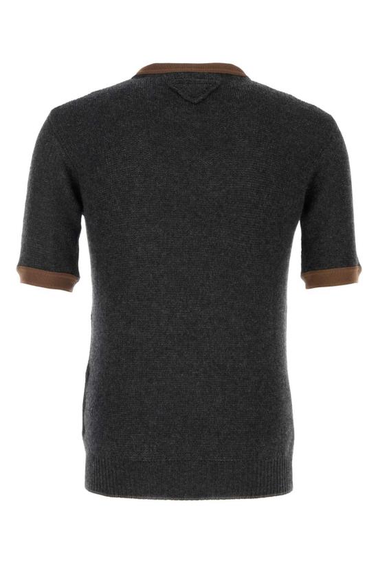  프라다 스웨터 차콜 캐시미어  앤트라사이트/타바코 - PRADA