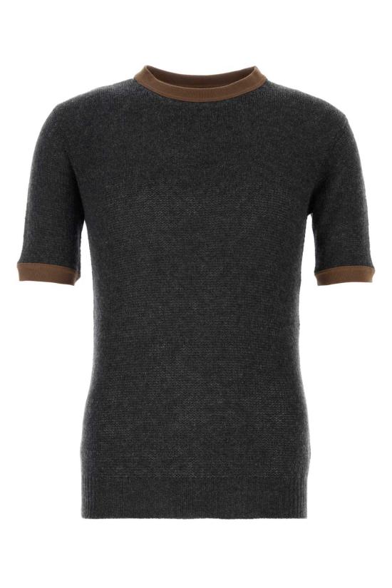  프라다 스웨터 차콜 캐시미어  앤트라사이트/타바코