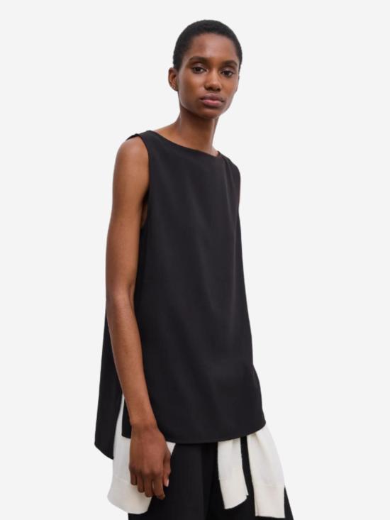  하우스 오브 다그마르 블라우스 하우스 오브 다그마 슬리브리스 크레이프 탑 - HOUSE OF DAGMAR