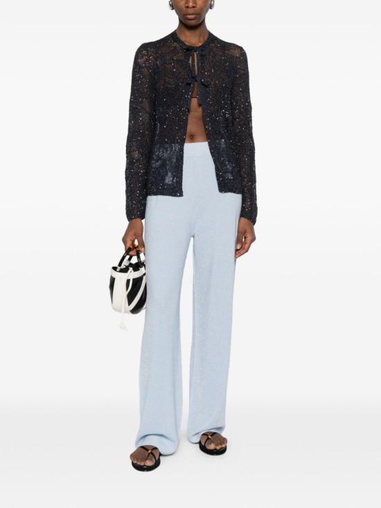  파비아나 필리피 스트레이트 팬츠 와이드 레그 팬츠 클리어 블루 - FABIANA FILIPPI