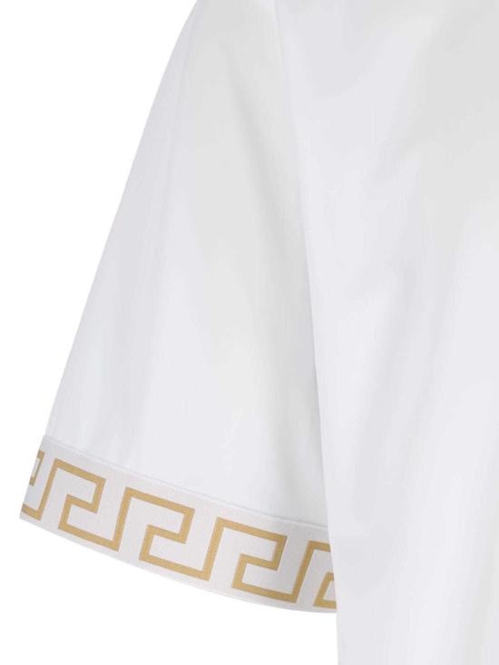  베르사체 반팔 티셔츠 그레카 티셔츠 화이트 - VERSACE