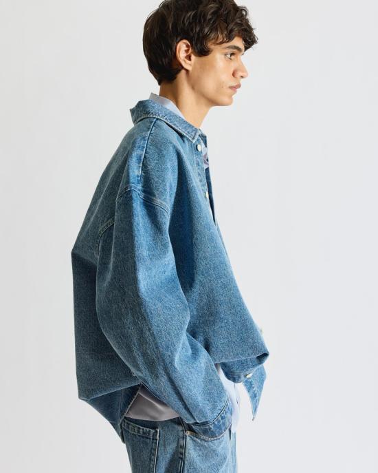  크로스트 데님 팬츠 오버사이즈 데님 셔츠 - KROST