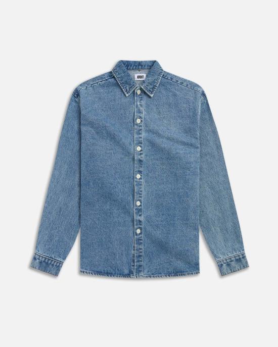  크로스트 데님 팬츠 오버사이즈 데님 셔츠