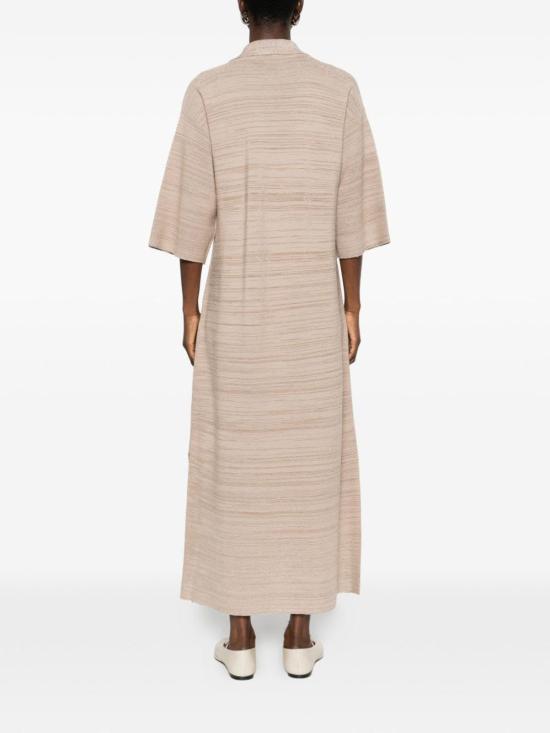  파비아나 필리피 숏 원피스 울 & 코튼 셔츠드레스 베이지 - FABIANA FILIPPI