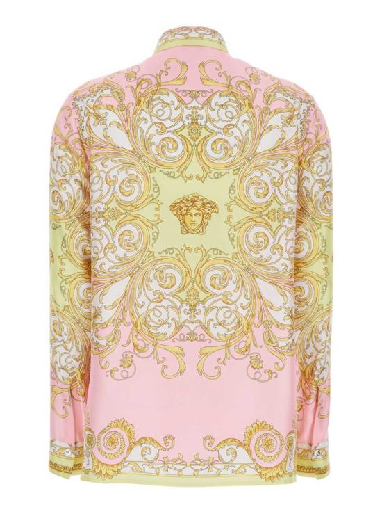 베르사체 블라우스 바로크 프린트 실크 셔츠 멀티컬러 - VERSACE
