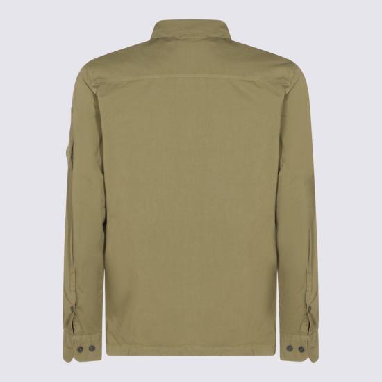  씨피 컴퍼니 자켓 C.P. 회사 연녹색 면 셔츠 말린 허브 - C.P. COMPANY