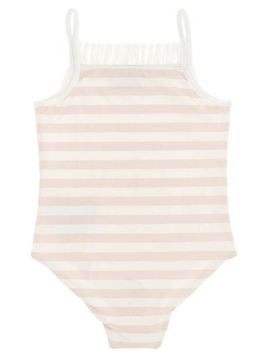  [키즈] 몽클레어 원피스 수영복 키즈 스트라이프 원피스 수영복 핑크 - MONCLER