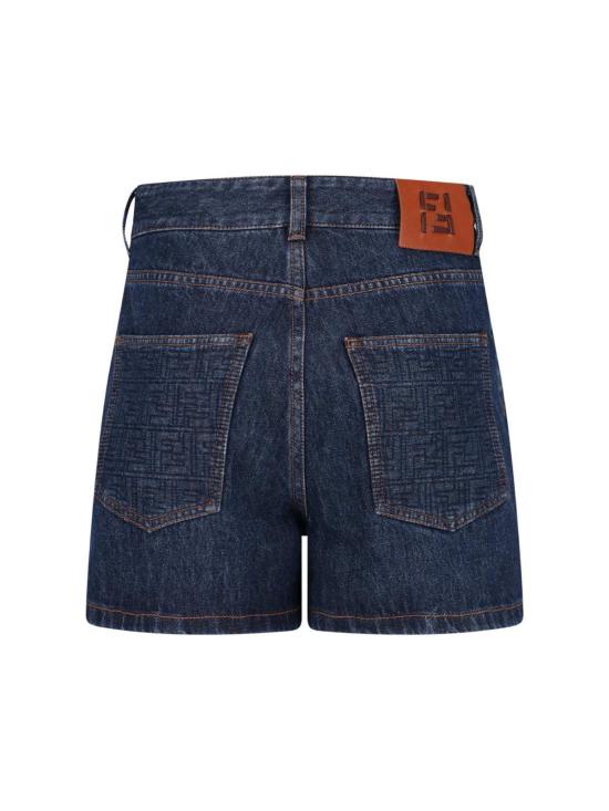  펜디 데님 숏팬츠 데님 반바지 블루 - FENDI