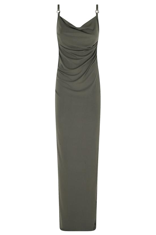  코페르니 롱 원피스 로고 드레스 그린