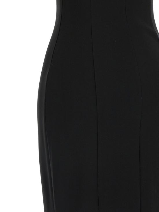  넨시 도자카 롱 원피스 드레이프 패딩 컵 맥시 드레스 블랙 - NENSI DOJAKA