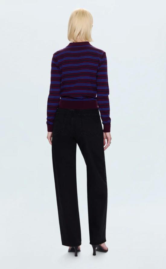  피스톨라 데님 팬츠 테이트 하이라이즈 보우드 와이드 레그 진 페이퍼 - PISTOLA