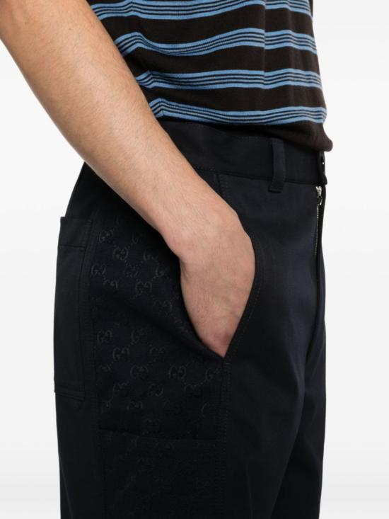  구찌 숏팬츠 코튼 트윌 반바지 (블루) - GUCCI