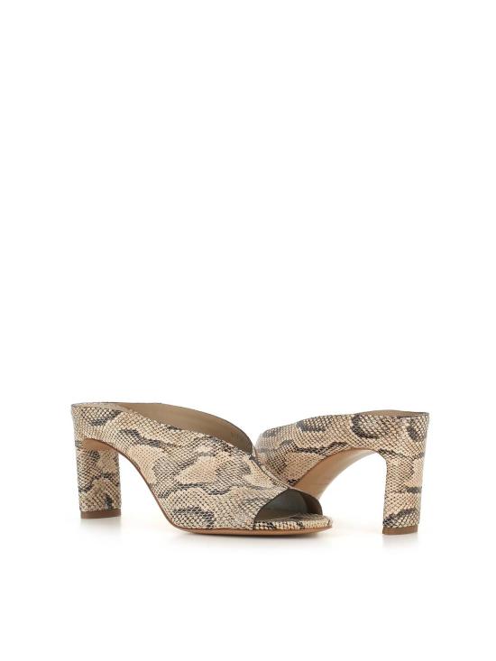  델 칼로 뮬/슬리퍼 델 카를로 샌들 11725 웨지 샌들 파이톤 - DEL CARLO