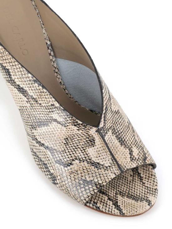  델 칼로 뮬/슬리퍼 델 카를로 샌들 11725 웨지 샌들 파이톤 - DEL CARLO