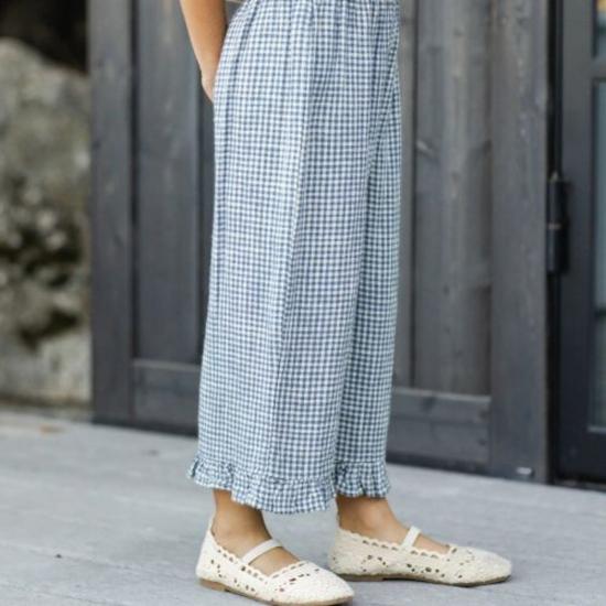  [키즈] Rylee + Cru 트레이닝/조거 팬츠 키즈 라일리 + 크루 와이드 레그  마린 - RYLEE AND CRU