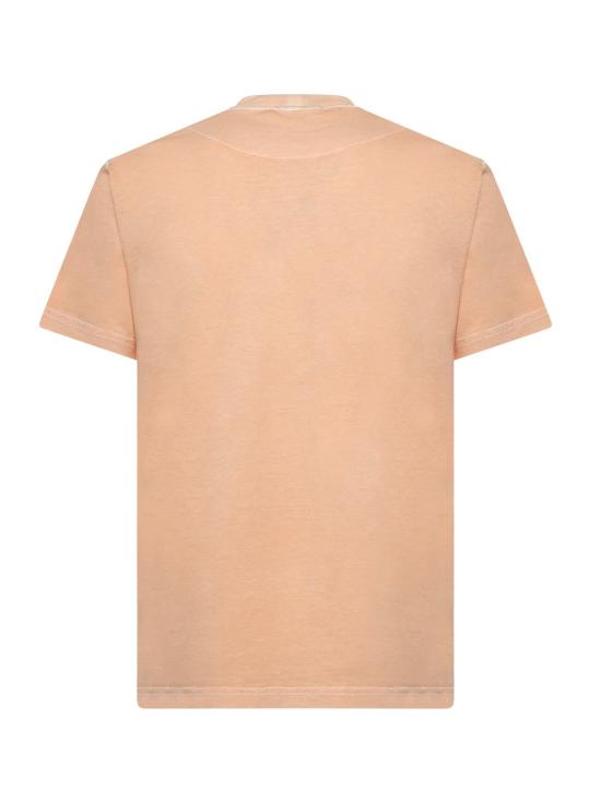  스톤 아일랜드 반팔 티셔츠 컴퍼스 패치 티셔츠 플라스터 핑크 - STONE ISLAND