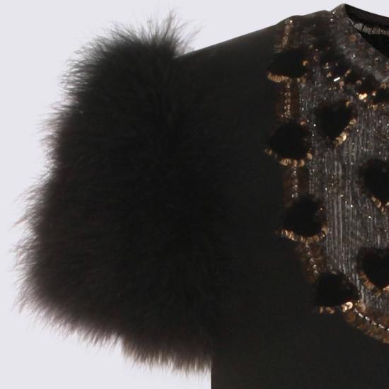  발렌티노 가라바니 미디 원피스 발렌티노 블랙 캐시미어 드레스 - VALENTINO GARAVANI