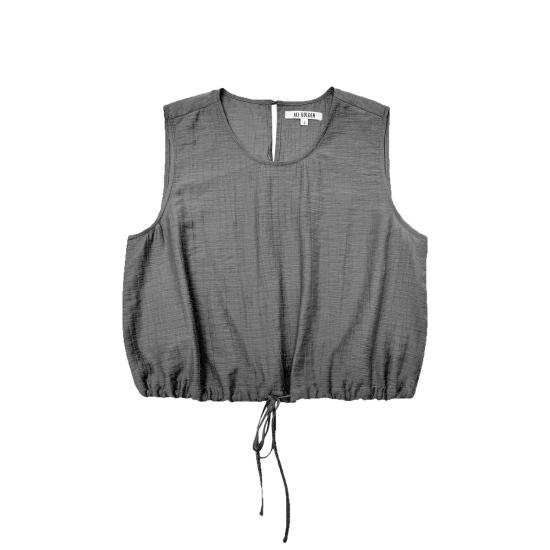  알리 골든 민소매 티셔츠 드로스트링 탱크탑 블랙