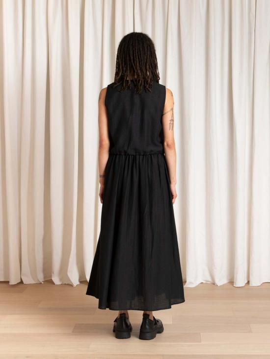  알리 골든 민소매 티셔츠 드로스트링 탱크탑 블랙 - ALI GOLDEN