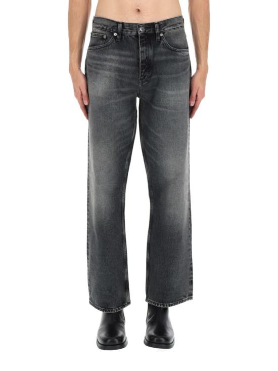  선플라워 데님 팬츠 루즈핏 진 블랙 - SUNFLOWER