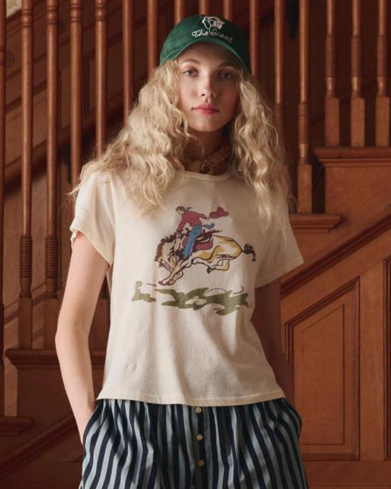  더 그레이트 반팔 티셔츠 위대한. 작은 티셔츠는 흰색으로 세탁되었습니다. - THE GREAT