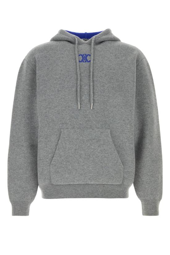 26SS 셀린느 캐시미어 후드 스웨터 RY0QZ0X73 10DU GREYBLUE