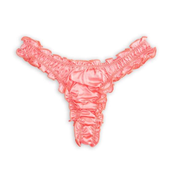  르 부두아르 로스앤젤레스 팬티 Leboudoirloangeles La Manon 실크 탕가  베이비 핑크 - LE BOUDOIR LOS ANGELES