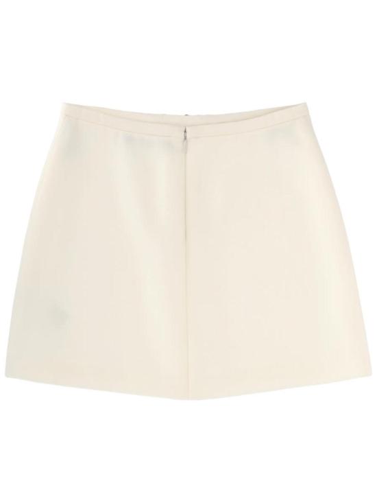  베르사체 숏 스커트 버진 울 미니스커트 스커트 화이트 - VERSACE
