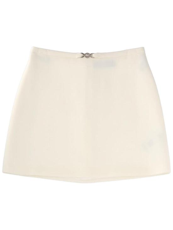  베르사체 숏 스커트 버진 울 미니스커트 스커트 화이트