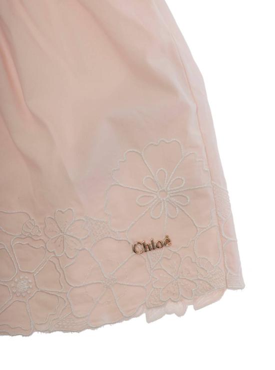  [키즈] 끌로에 원피스 로고 자수 아동 드레스 핑크 - CHLOE