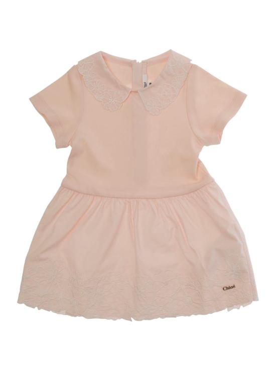  [키즈] 끌로에 원피스 로고 자수 아동 드레스 핑크