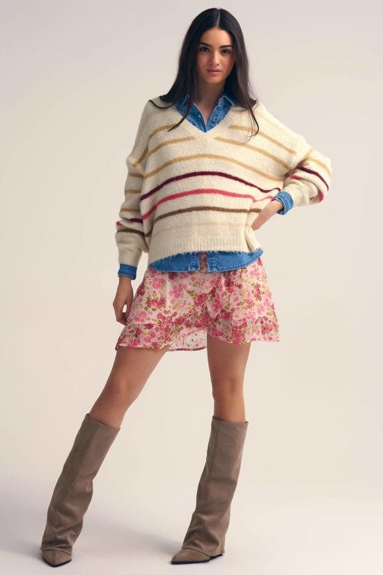  더 컬렉티브 파크 시티 스웨터 더 콜렉티브 파크 시티 크림 오버사이즈  (멀티컬러 스트라이프 포함) - THE COLLECTIVE PARK CITY