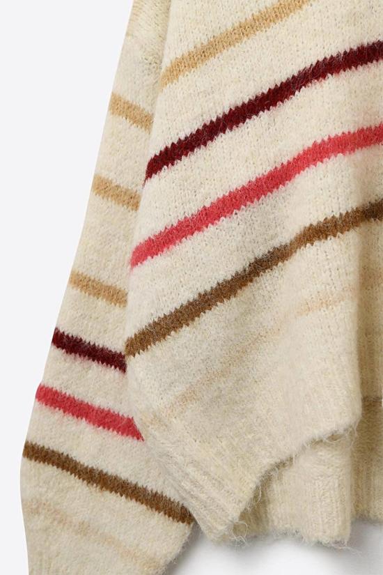  더 컬렉티브 파크 시티 스웨터 더 콜렉티브 파크 시티 크림 오버사이즈  (멀티컬러 스트라이프 포함) - THE COLLECTIVE PARK CITY