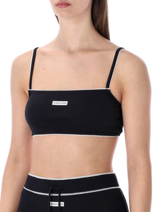  마린세르 브라 마린 세르 립드 파인 스트랩  블랙 - MARINE SERRE