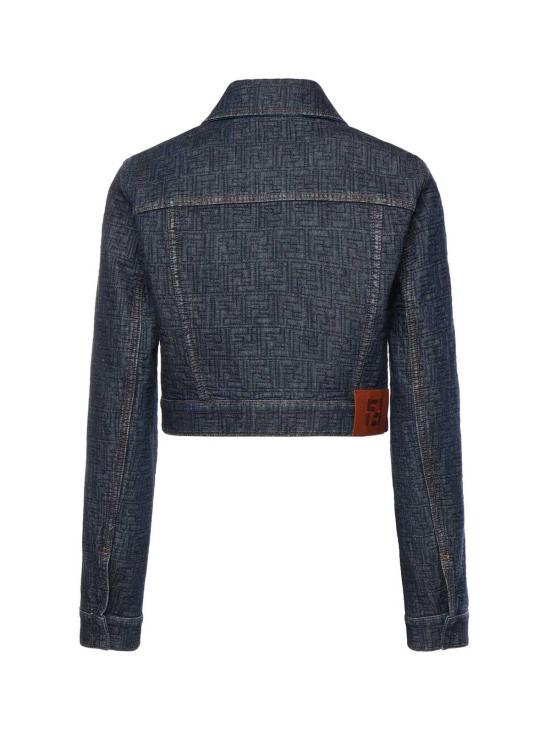  펜디 데님 자켓 FF 자카드 데님 재킷 블루 - FENDI