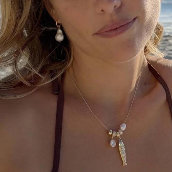  탯치 이어링 Thatch Talia 진주 후프 귀걸이 - THATCH