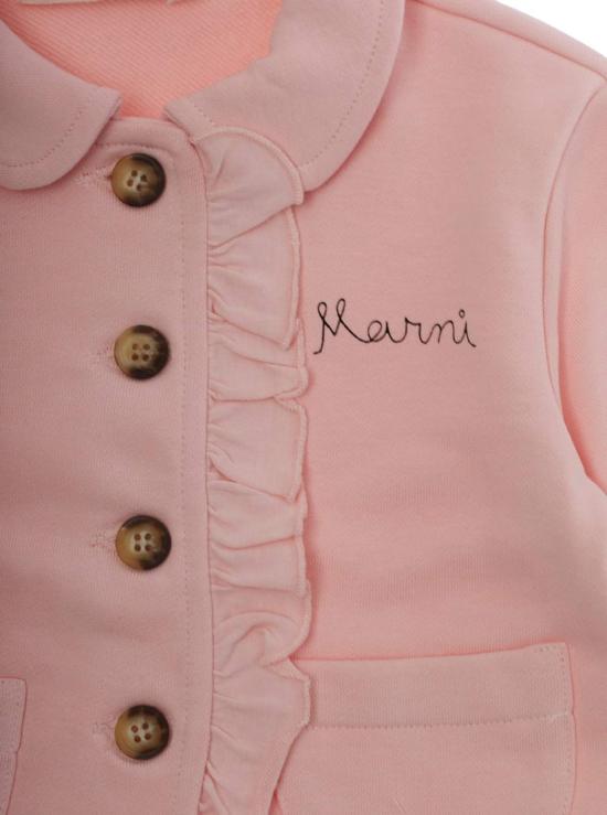  [키즈] 마르니 자켓 키즈 자수 로고 패치 포켓 재킷 핑크 - MARNI