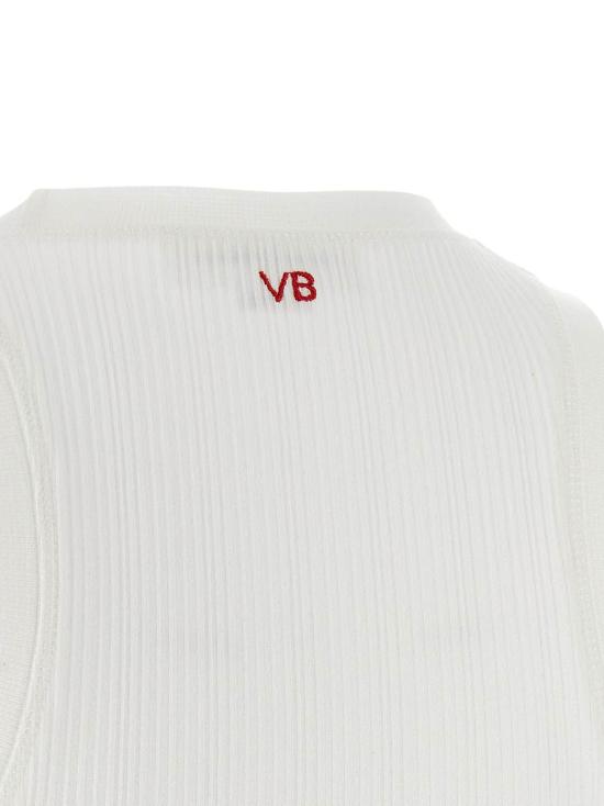  빅토리아 베컴 민소매 티셔츠 립 탱크탑 화이트 - VICTORIA BECKHAM